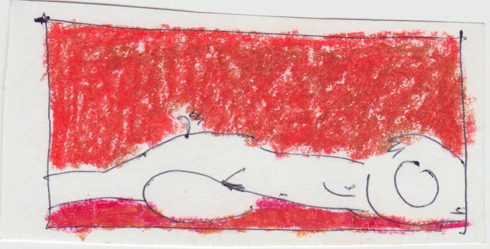 Марсель Ялалов (Авторская графика - 
                  8 x 4 см) Nude