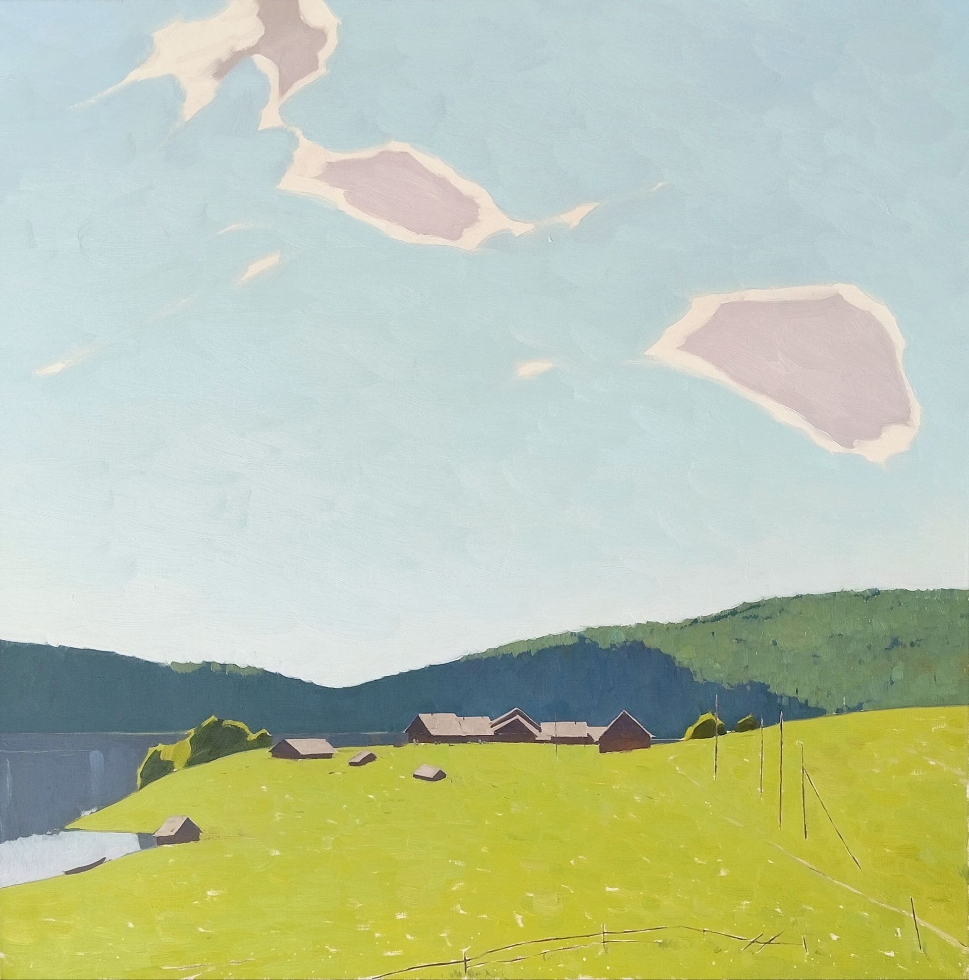 Илья Шанин (Картина, живопись - 
                  90 x 90 см) Полдень