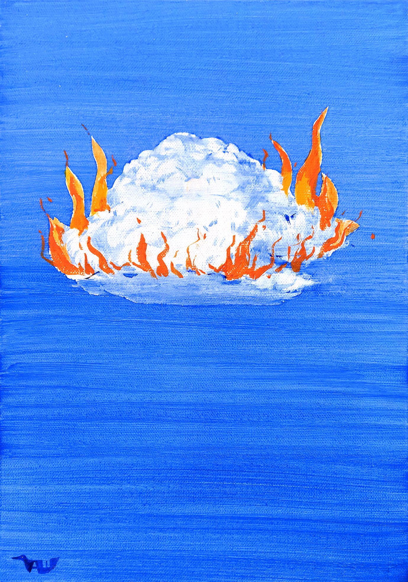 Анастасия Шемякина (Картина, живопись - 
                  25 x 35 см) Облачность в огне