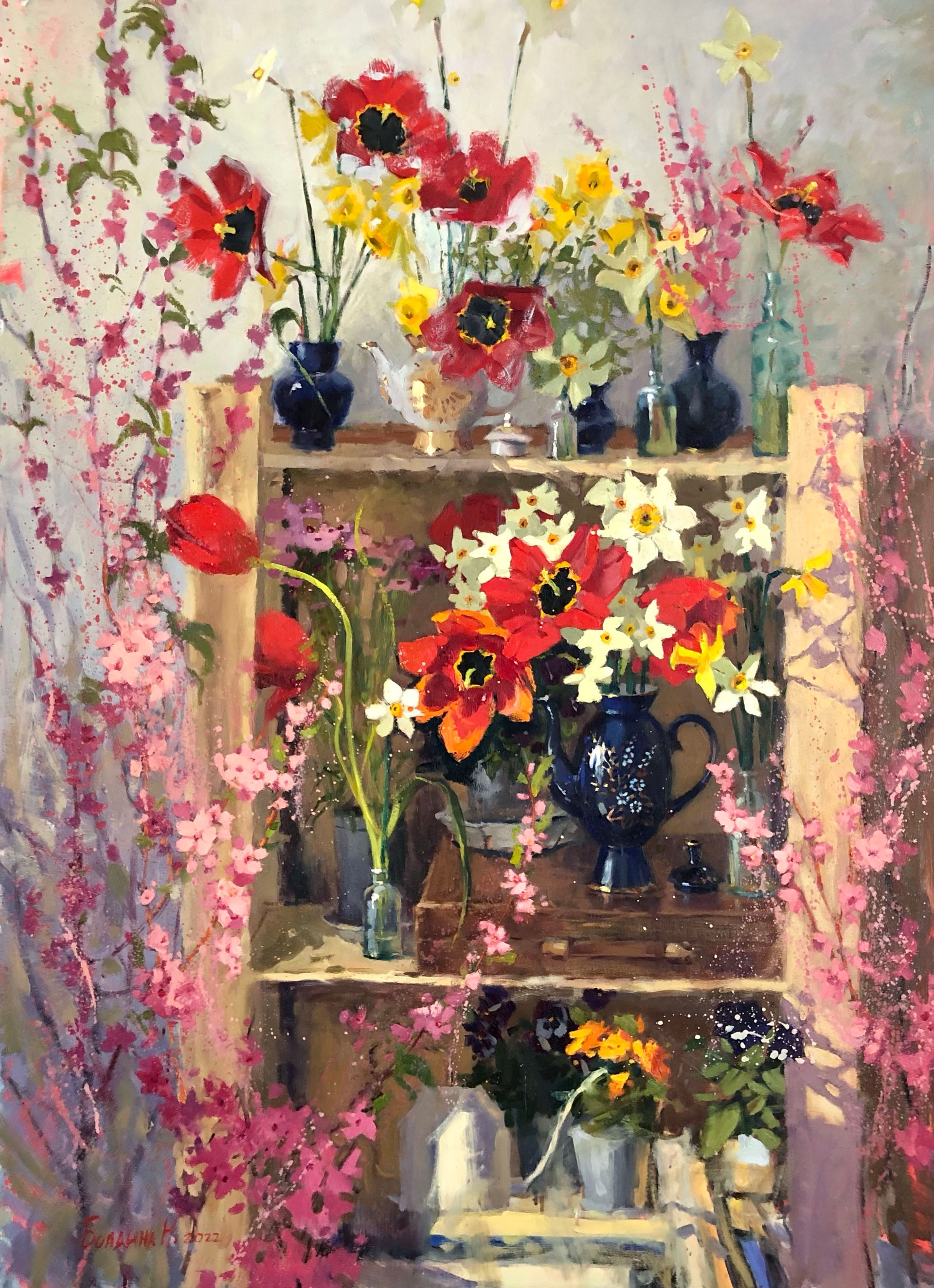 Надежда Болдина (Картина, живопись - 
                  105 x 150 см) И все-таки весна