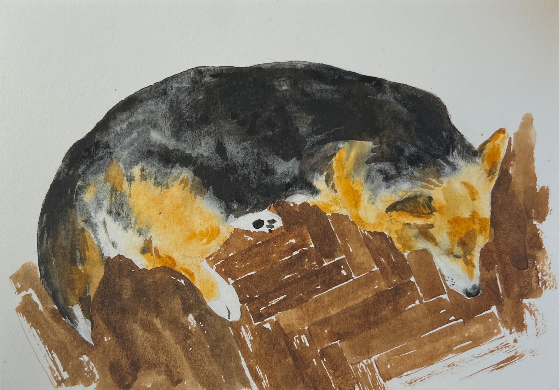 Valentine Solonski (Авторская графика - 
                  21 x 14.8 см) Коржик