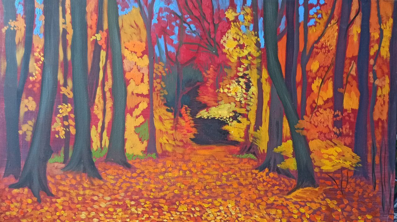 Анастасия Полякова (Картина, живопись - 
                  68 x 40 см) Лес
