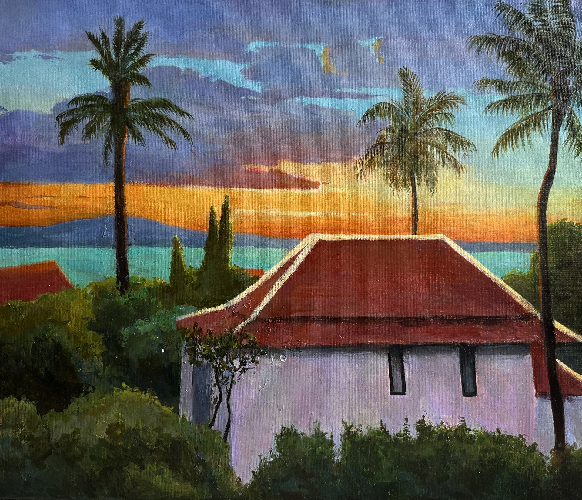 Лариса Шелиховская (Картина, живопись - 
                  70 x 60 см) Дом у моря