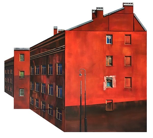 Динара Хёртнагль (Картина, живопись - 
                  150 x 135 см) Red sector A