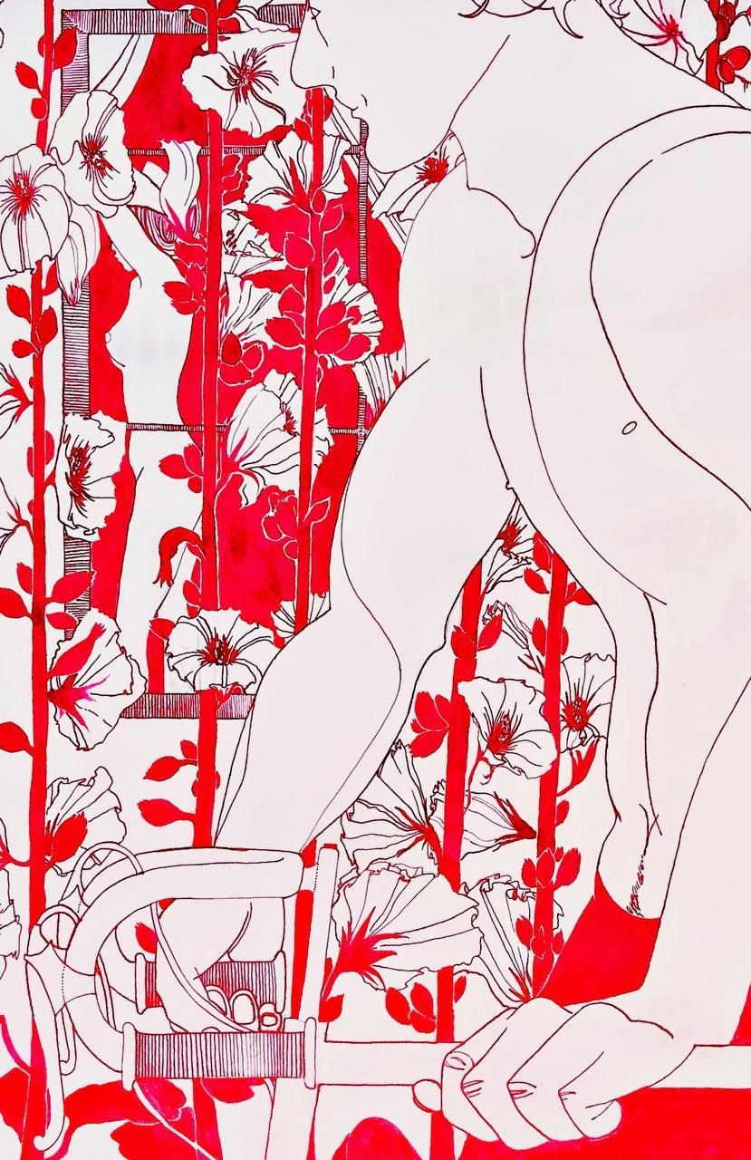 Анна Филиппова-Широкая (Авторская графика - 
                  29.7 x 42 см) Тайный сад