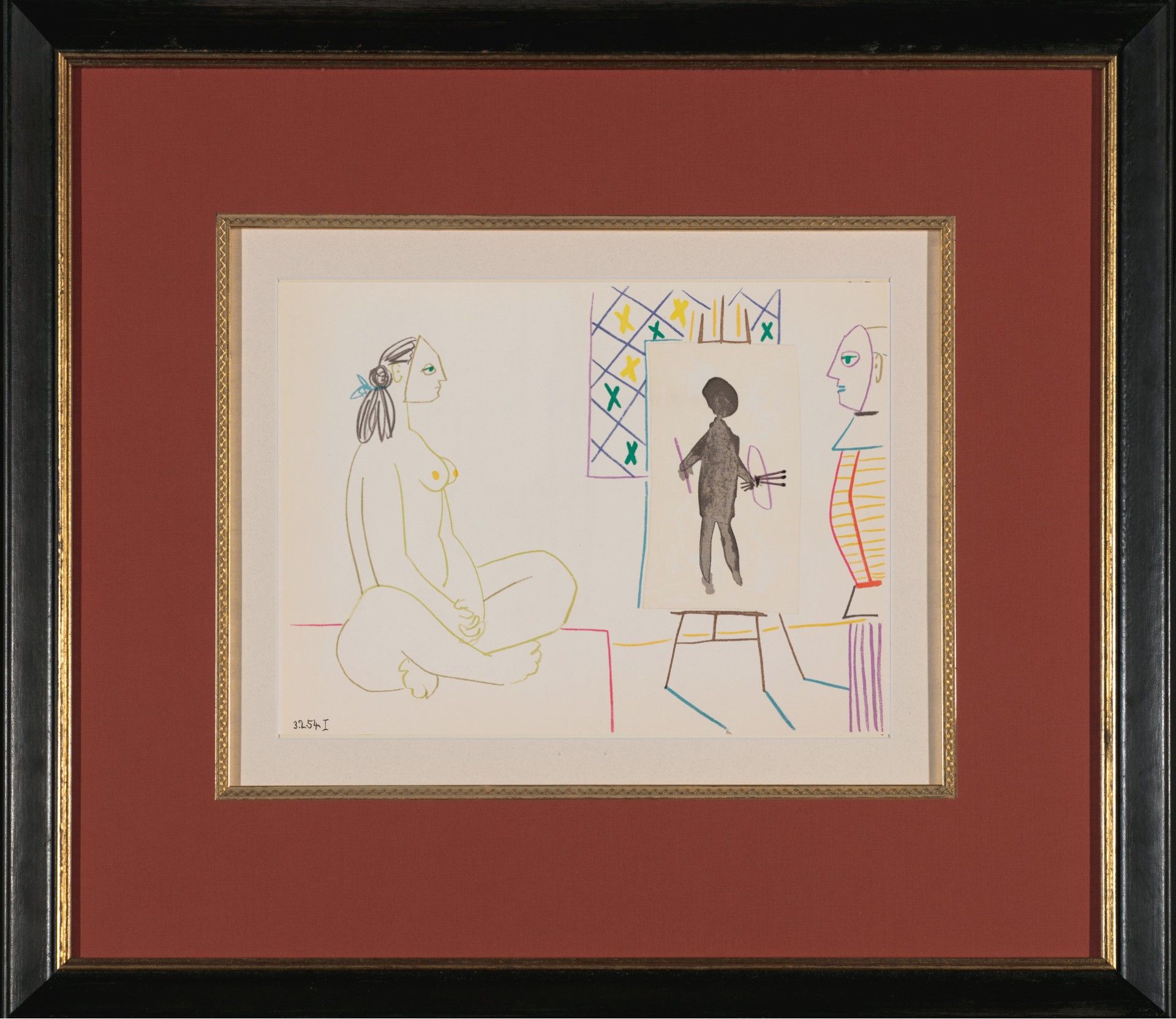 Пабло Пикассо (Графика печатная - 
                  26.5 x 35 см) В студии