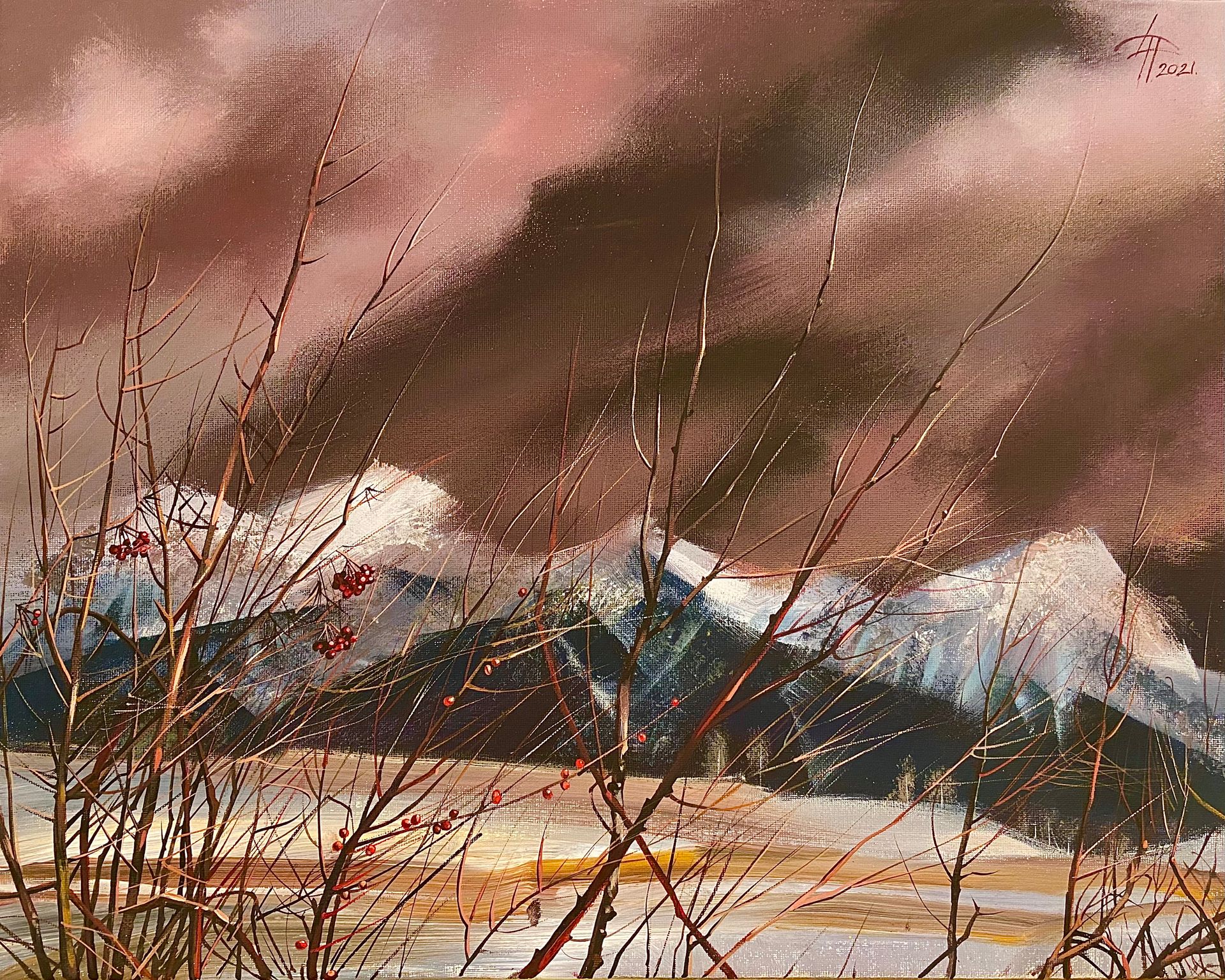 Динара Хёртнагль (Картина, живопись - 
                  50 x 40 см) Винное небо