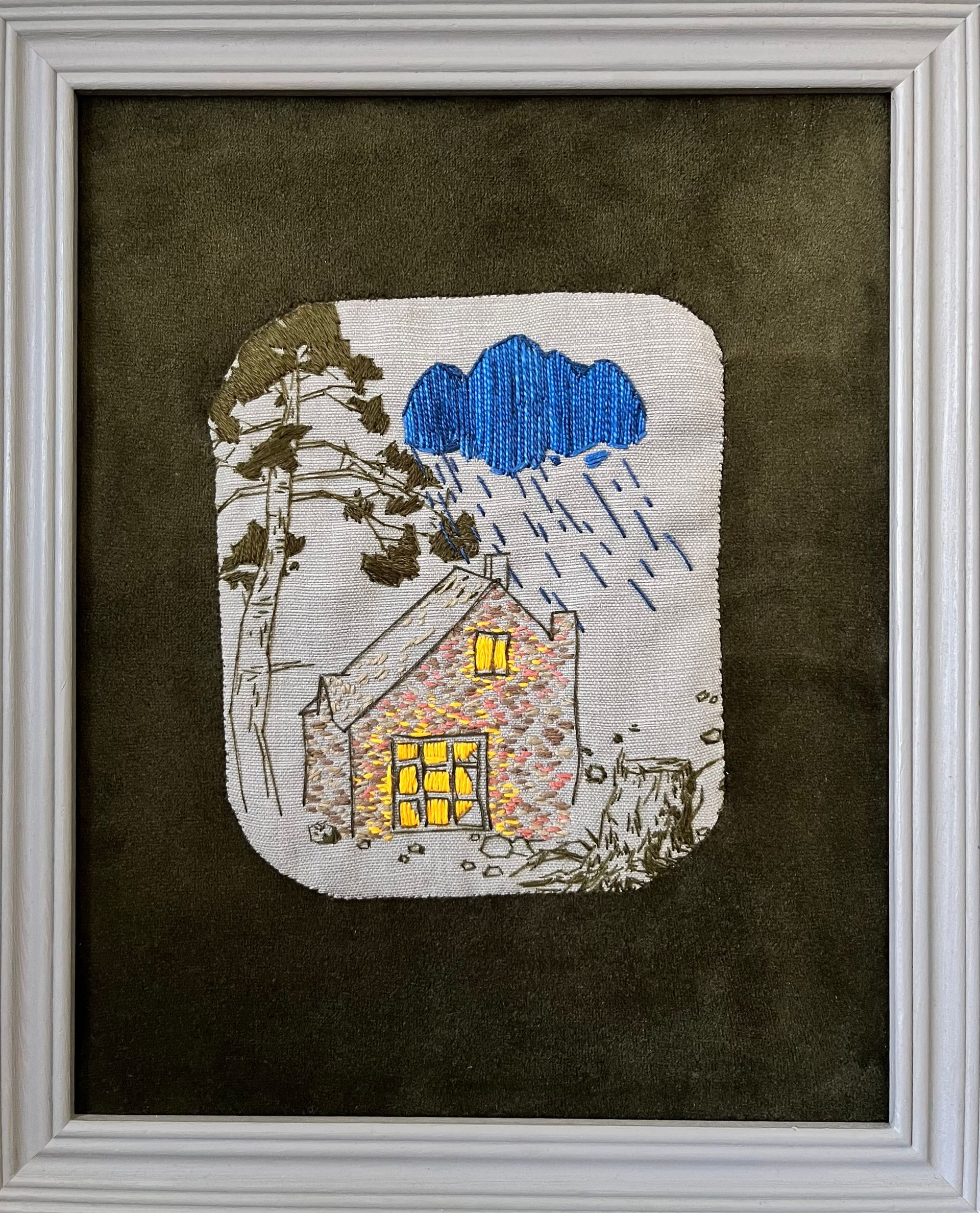 Елизавета Тарасова (Вышивка - 
                  29 x 35 см) Дождливый вечер