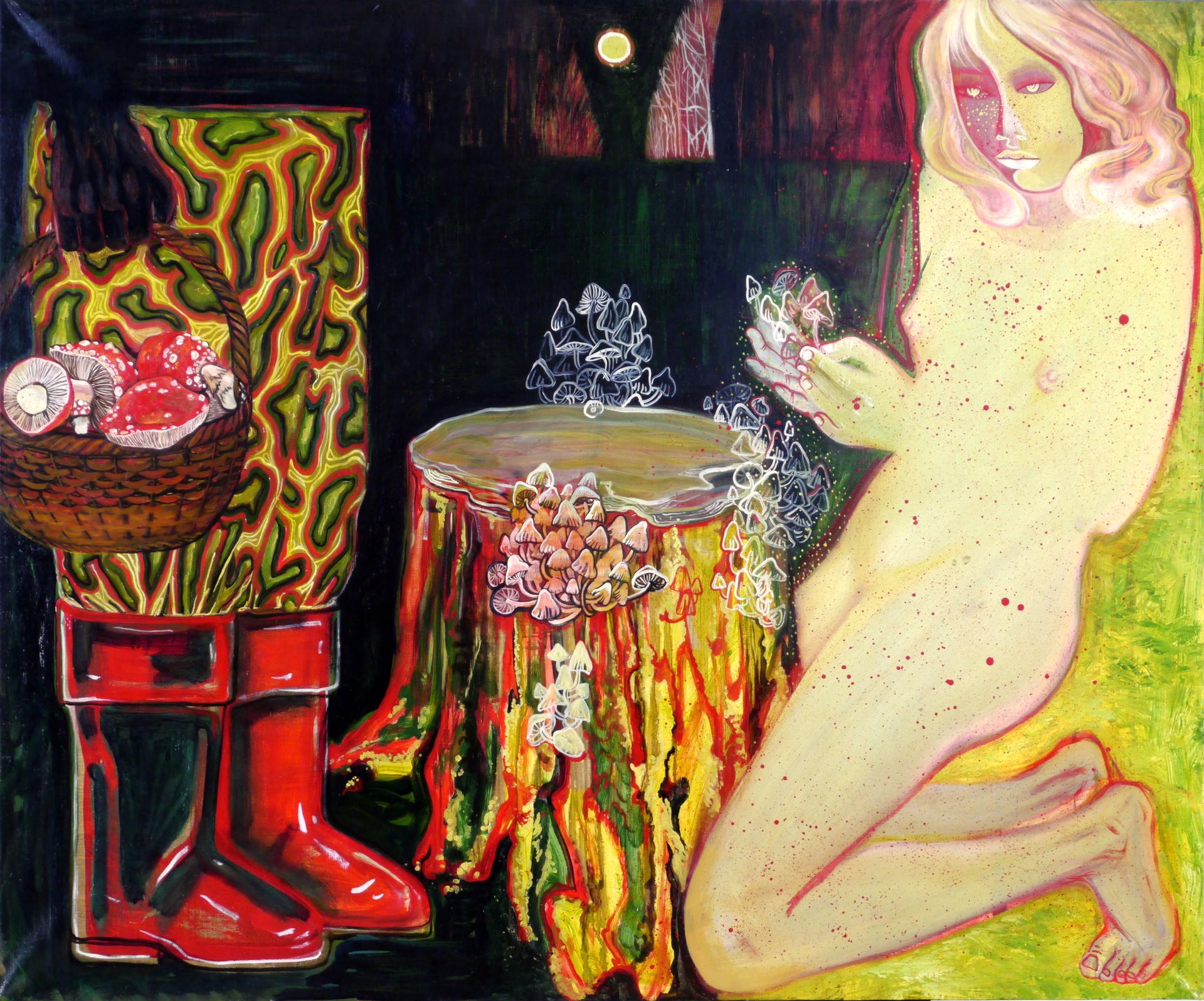Дарья Пустовойт (Картина, живопись - 
                  120 x 100 см) Психоделический закат