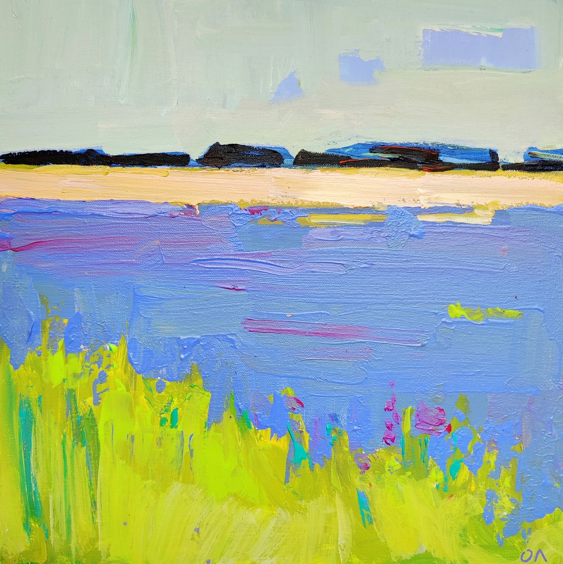 Олеся Лишаева (Картина, живопись - 
                  40 x 40 см) Поле