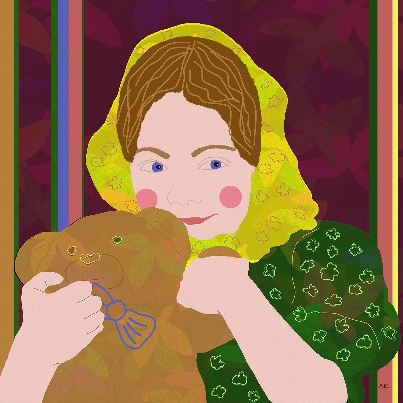 Лариса Корж (Графика цифровая (принты) - 
                  35 x 35 см) Мишка