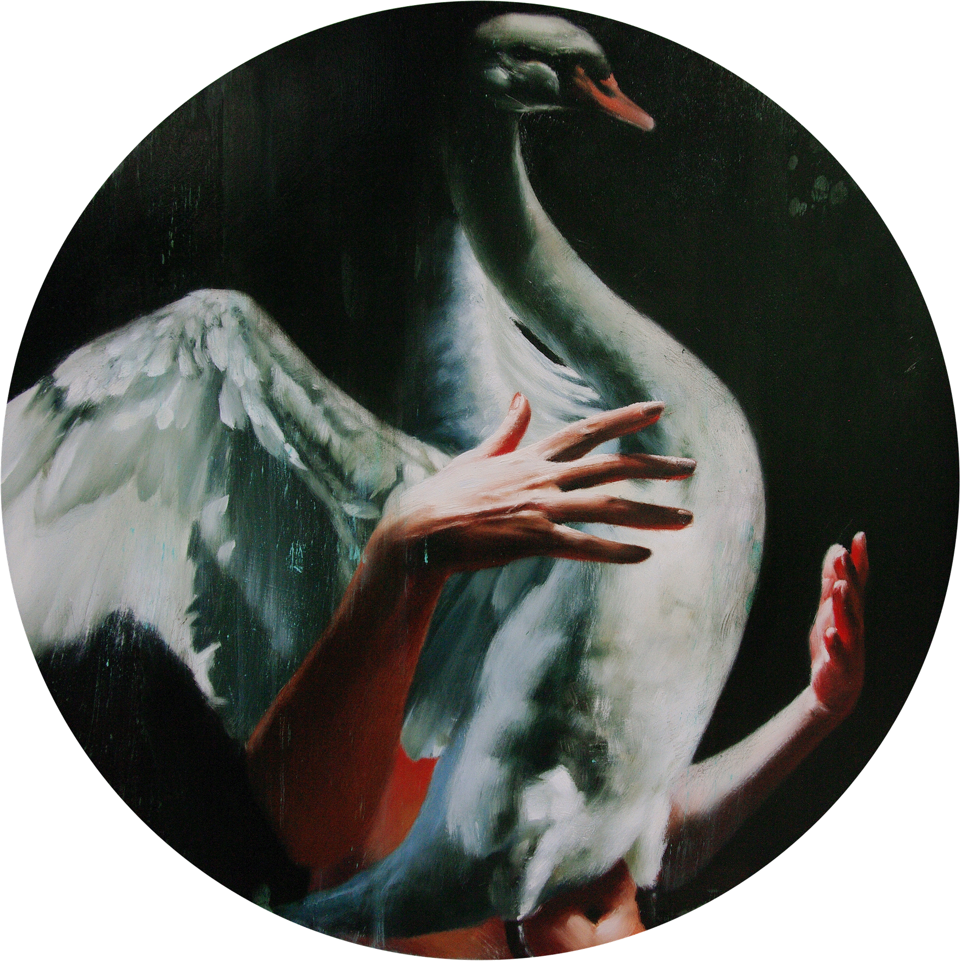 Катерина Бородавченко (Картина, живопись - 
                  75 x 75 см) Леда и лебедь