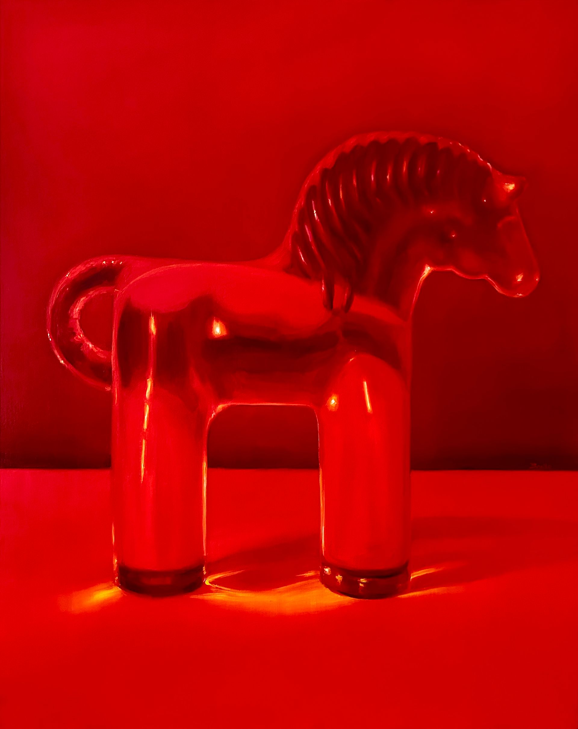 Катерина Брайко (Картина, живопись - 
                  80 x 100 см) Гиперформа #1. Стеклянная Лошадь