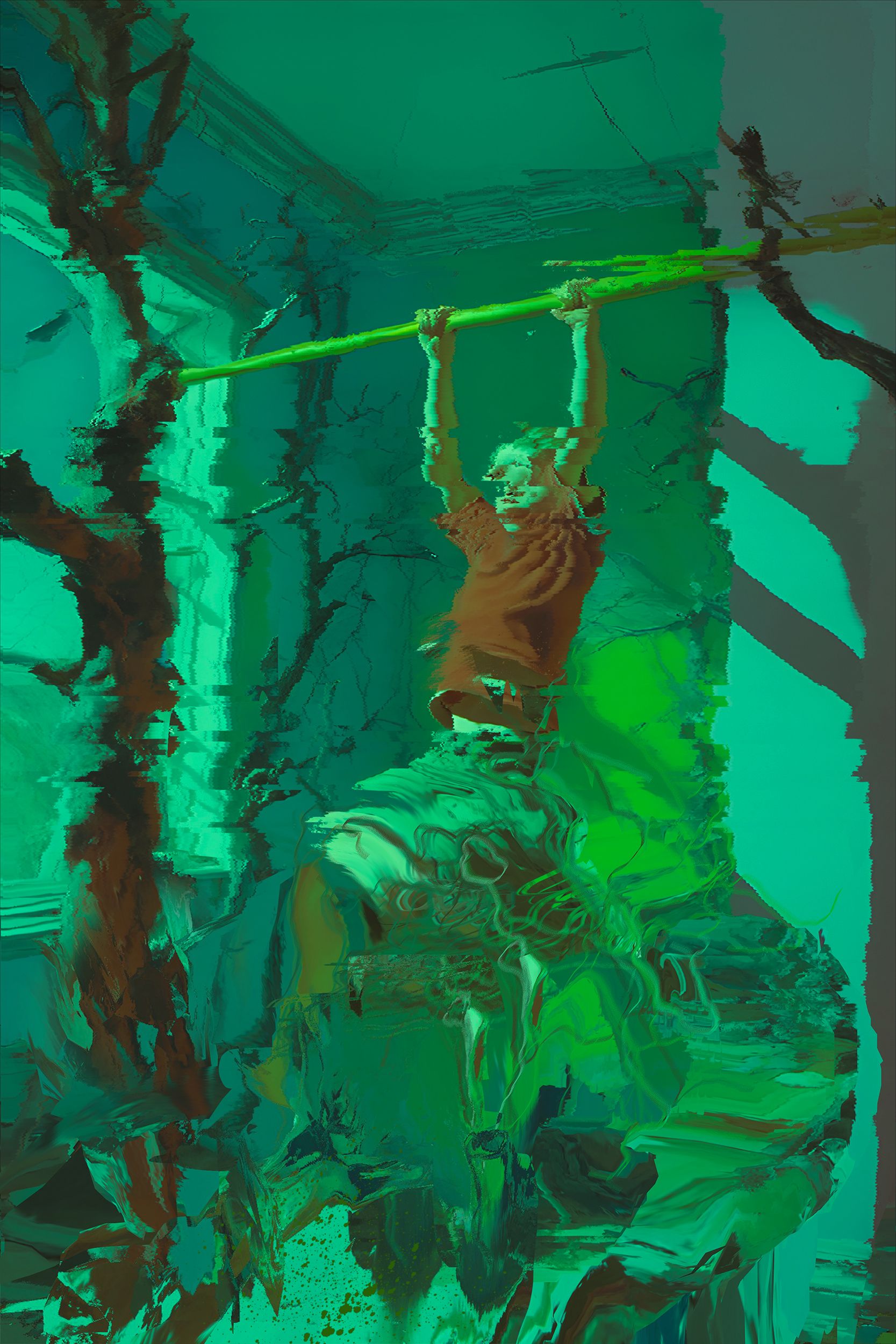 Илья Близнец (Картина, живопись - 
                  44.5 x 67 см) Подтягивания