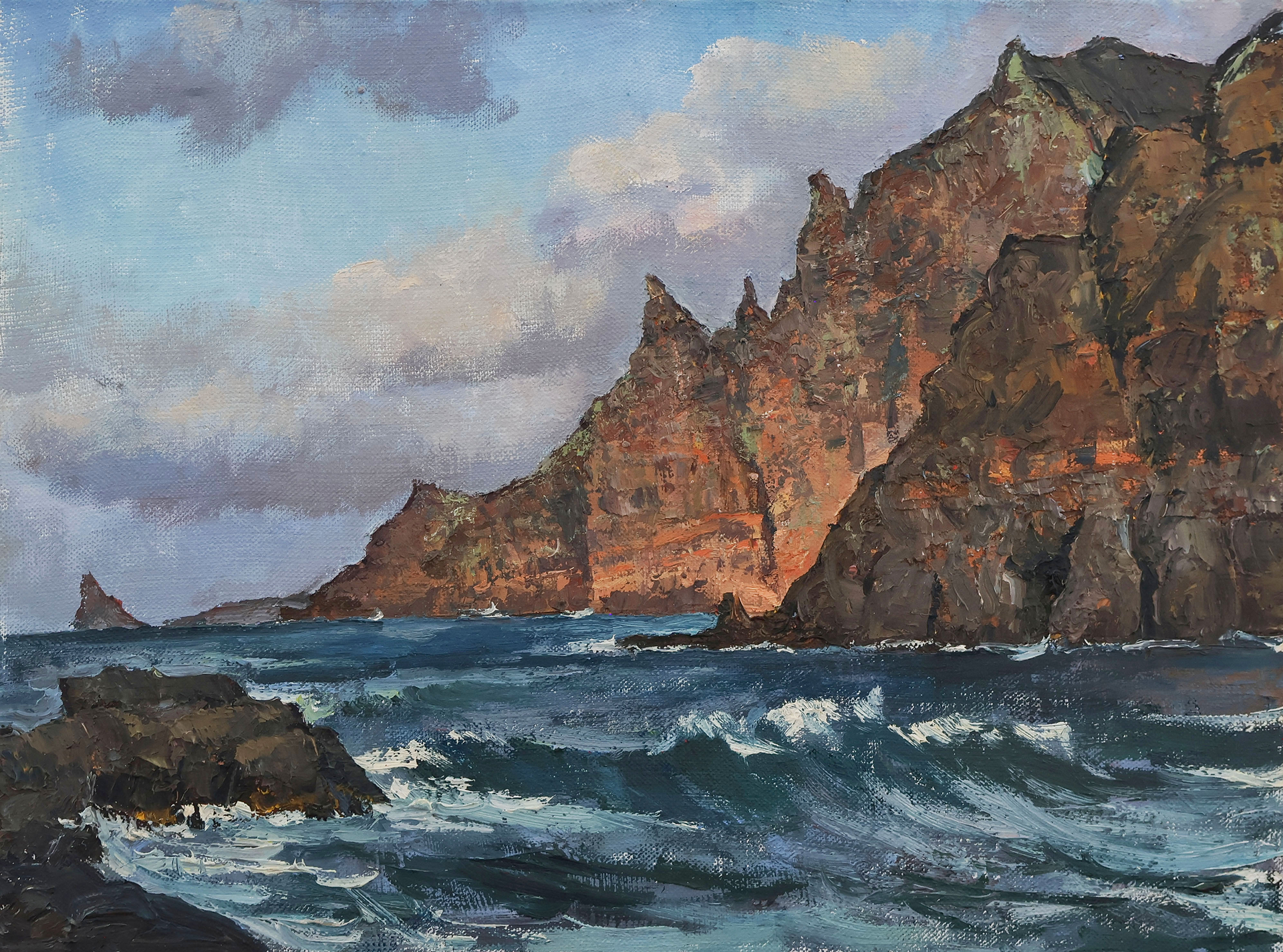 Ольга Федорова (Картина, живопись - 
                  40 x 30 см) Побережье Атлантики
