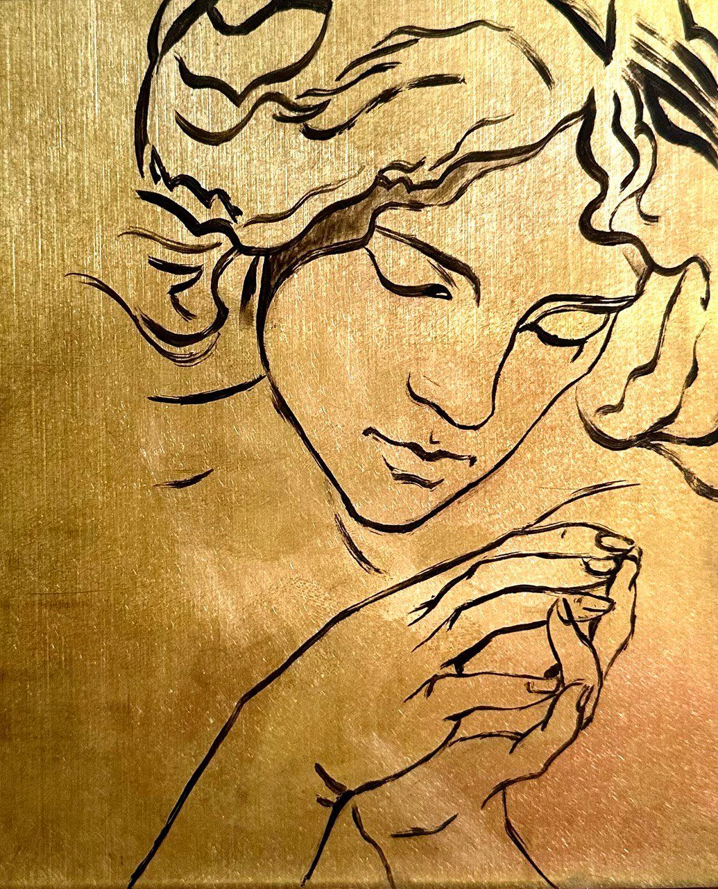 Ева Гец (Картина, живопись - 
                  14 x 18 см) Не вини меня, Ангел