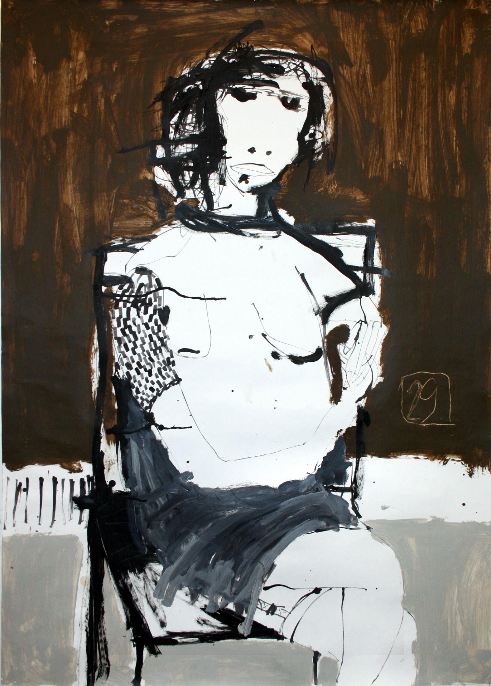 Алексей Васильев (Авторская графика - 
                  86 x 120 см) Переживание и руки