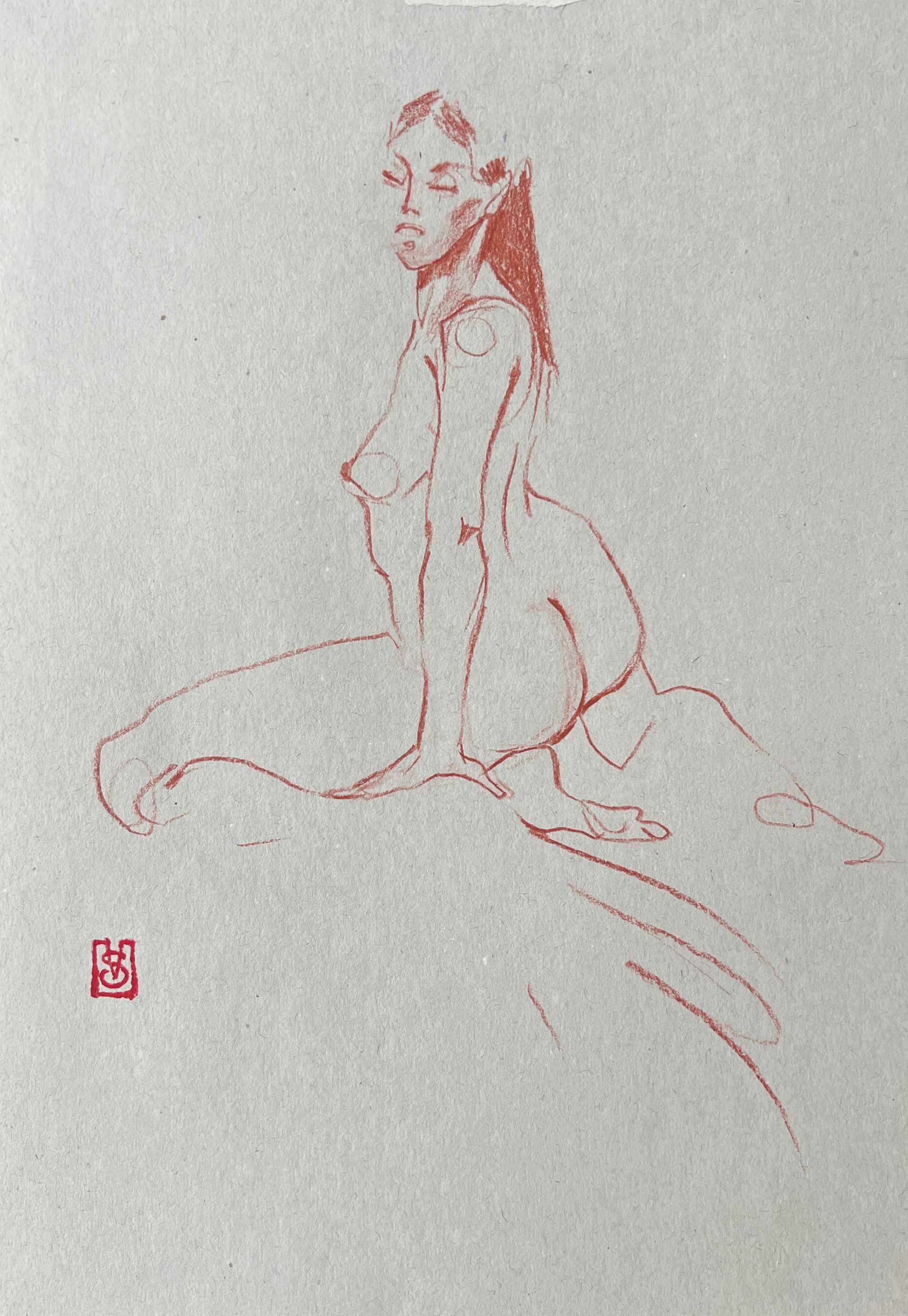 Виктория Севастьянова (Авторская графика - 
                  21 x 30 см) Nu sketch