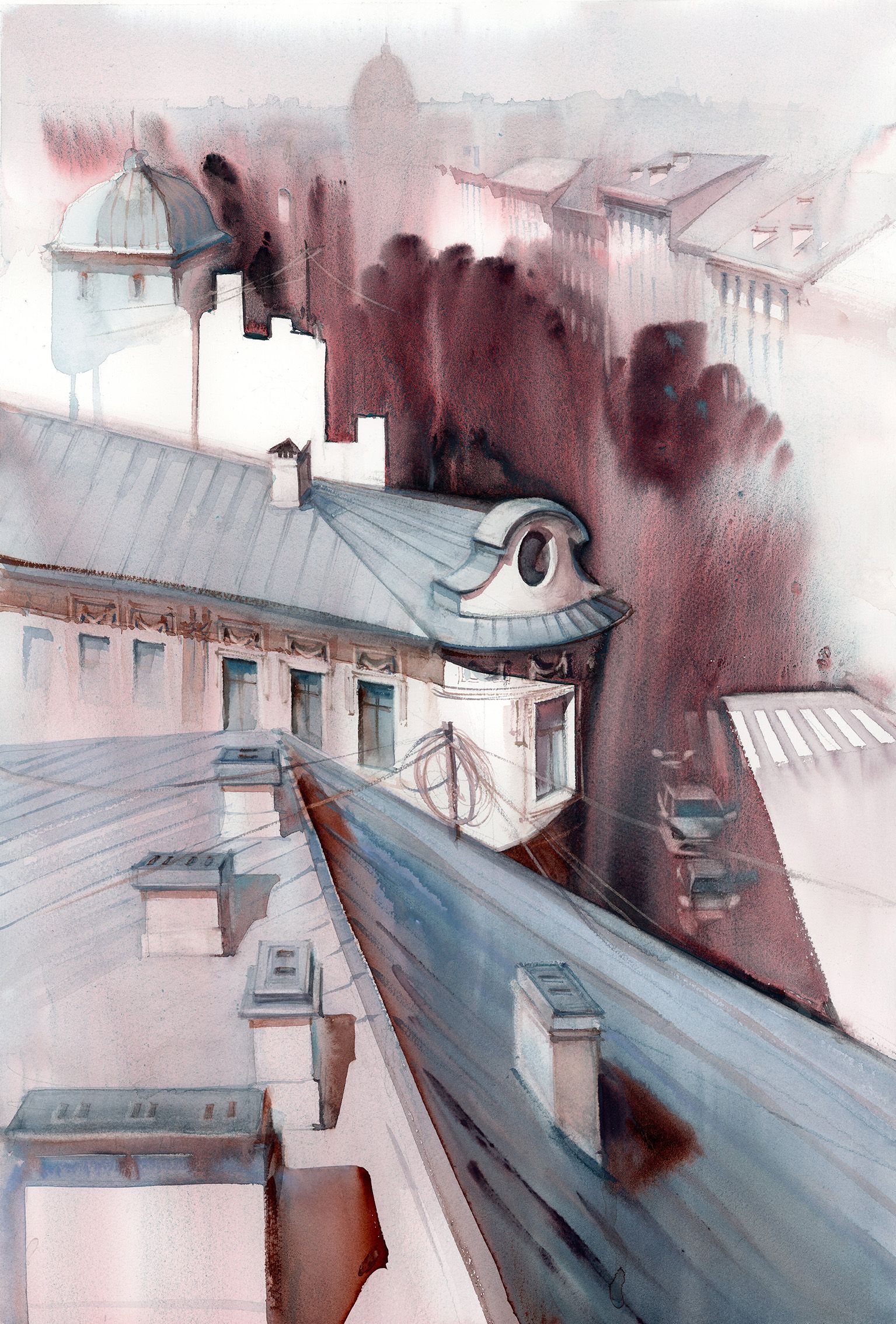 Виктория Севастьянова (Авторская графика - 
                  38 x 58 см) Взгяд сверху