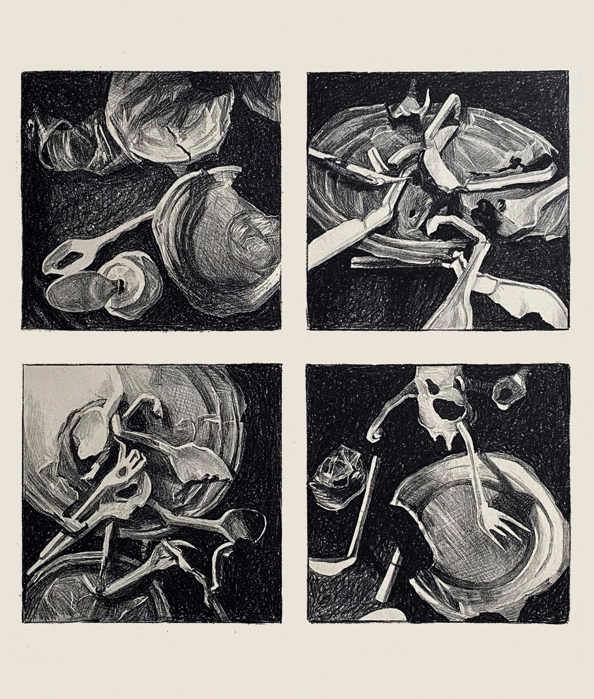 Лариса Шелиховская (Графика печатная - 
                  36 x 36 см) Пластмассовый мир победил