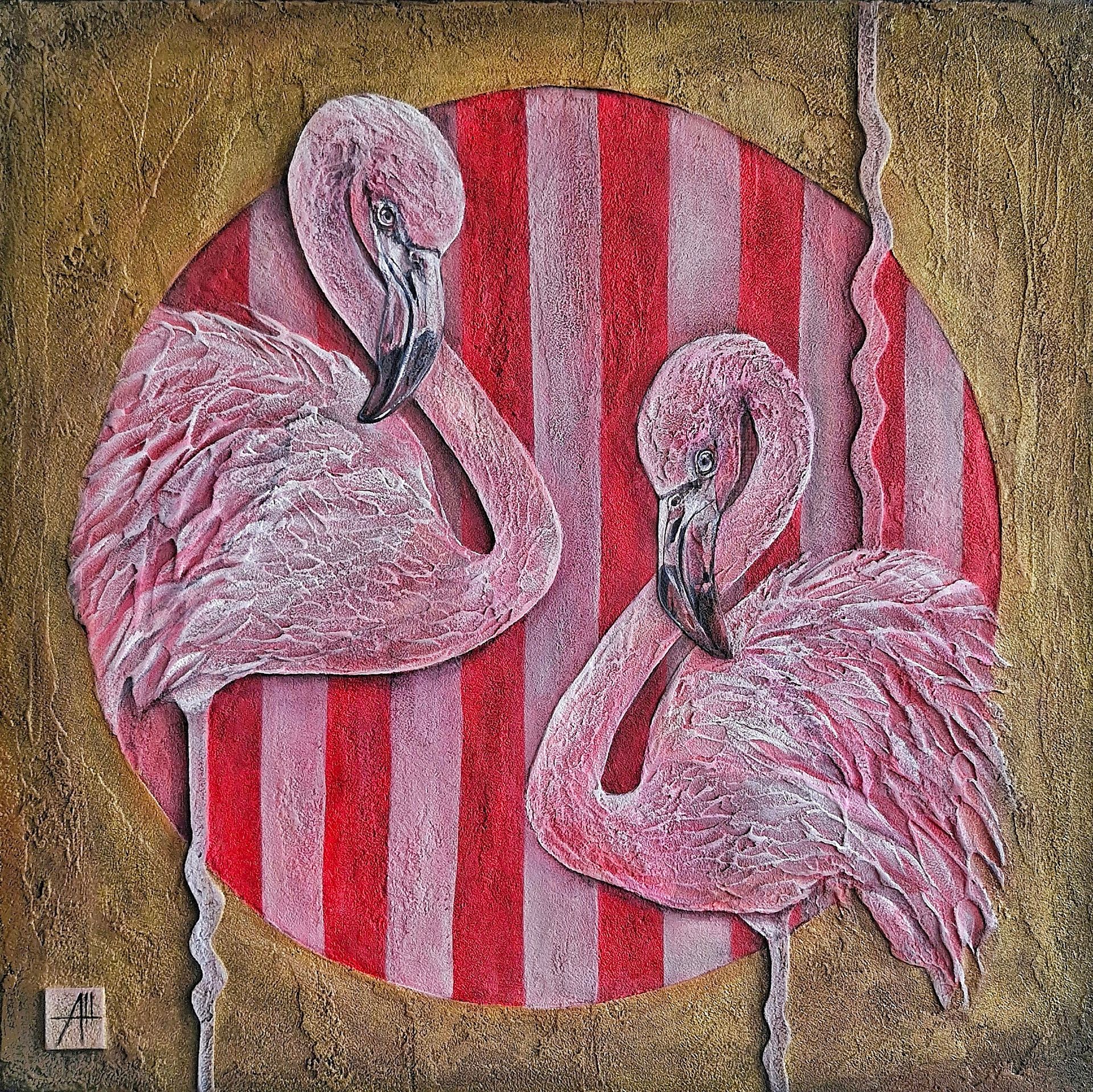Анна Шуваева (Картина, живопись - 
                  40 x 40 см) Фламилии