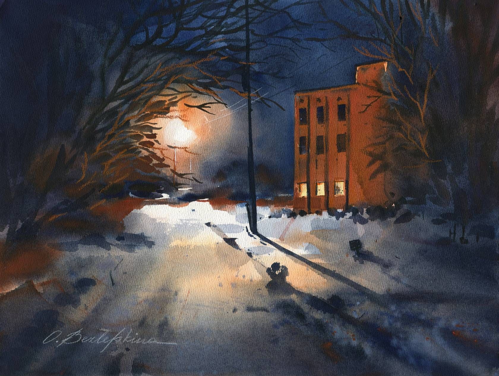 Ольга Безлепкина (Авторская графика - 
                  50 x 40 см) Ботанический сад