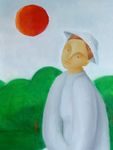 Саша Катинаускиене (Картина, живопись - 
                  30 x 40 см) Красная рыба в синей реке