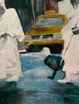 Елена Троянская (Картина, живопись - 
                  30 x 30 см) Ожидание такси