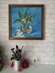 Елена Санина (Картина, живопись - 
                  40 x 40 см) Ландыши