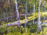Людмила Кылыч (Картина, живопись - 
                  54 x 32 см) Берёзовая роща