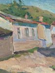 Елизавета Тульчинская (Картина, живопись - 
                  33.5 x 21.5 см) Этюд. Улица