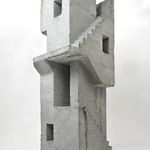 Кирилл Филатов (Скульптура - 
                  9.5 x 25.5 см) Маяк у высохшего моря\а lighthouse by a dried out sea\le guet 71
