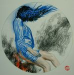 Алан Хатагты (Авторская графика - 
                  29 x 42 см) Аллегорическое тондо