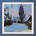 Евгений Бурцев (Картина, живопись - 
                  20 x 20 см) Зимняя улица