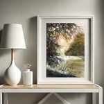 Алла Валежина (Авторская графика - 
                  30 x 42 см) Прохлада у реки