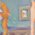 Надежда Прадес (Картина, живопись - 
                  55 x 46 см) Нарцисс и нимфа Эхо