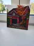 Мила Bezú (Картина, живопись - 
                  20 x 20 см) Red brick English house