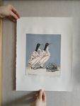 Наталья Лотарева (Графика печатная - 
                  35.5 x 47 см) "Редкие птицы" №10