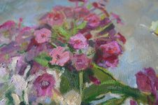 Елена Санина (Картина, живопись - 
                  33 x 42 см) Флоксы