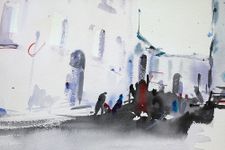 Дарья Парий (Авторская графика - 
                  56 x 37.5 см) Площадь в Риме