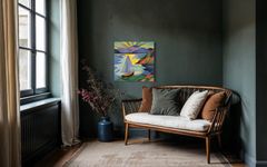 Нина Цориева (Картина, живопись - 
                  70 x 70 см) Морской пейзаж