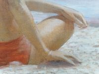 Вадим Комиссаров (Картина, живопись - 
                  130 x 100 см) Девушка и море