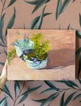 Алина Буглеева (Картина, живопись - 
                  40 x 30 см) Анютины случайно попались под руку