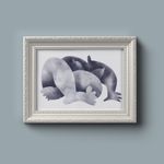 Тася Василькова (Авторская графика - 
                  30 x 41 см) Поза