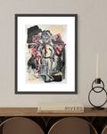 Инна Сумина (Коллаж / ассамбляж - 
                  29.7 x 42 см) Men and Flowers 3/5