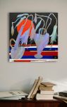 Валентина Мир (Картина, живопись - 
                  50 x 50 см) В свете красной луны