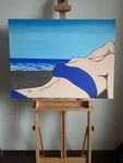 Мария Субботина (Картина, живопись - 
                  80 x 60 см) Морской пейзаж с прохладным ветром