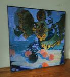 Игорь Крапарь-Щербаков (Картина, живопись - 
                  60 x 60 см) Подсолнухи с синими цветами