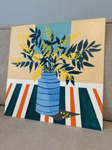 Елена Королева (Авторская графика - 
                  40 x 40 см) Натюрморт с ветками мимозы