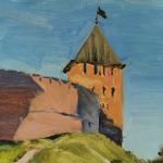 Регина Буглеева (Авторская графика - 
                  30 x 20 см) Новгородский кремль